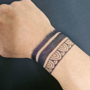 [B38]Tribal Bands - Tatou - Natural Two Weeks Tattoo