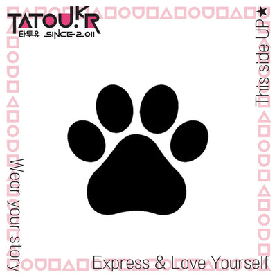 Dog Paw - Tatou - Natural Two Weeks Tattoo