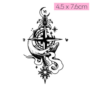 [Q01]Whale Compass - Tatou - Natural Two Weeks Tattoo