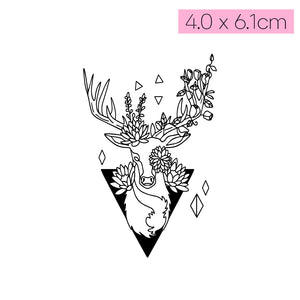 [Q17]Geometric Stag - Tatou - Natural Two Weeks Tattoo