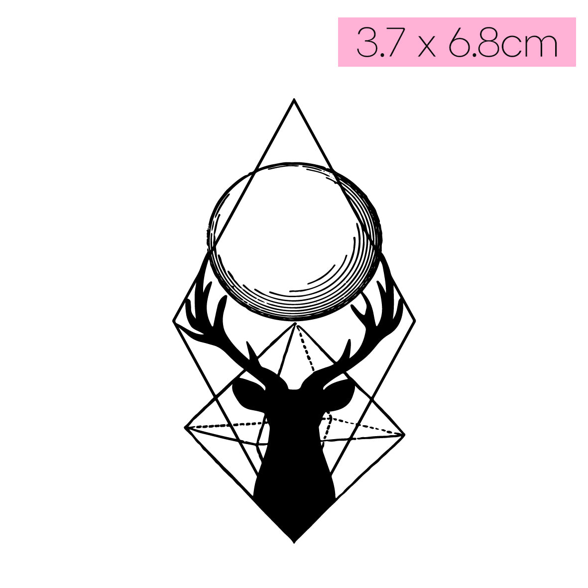 [Q27]Moonlit Stag - Tatou - Natural Two Weeks Tattoo