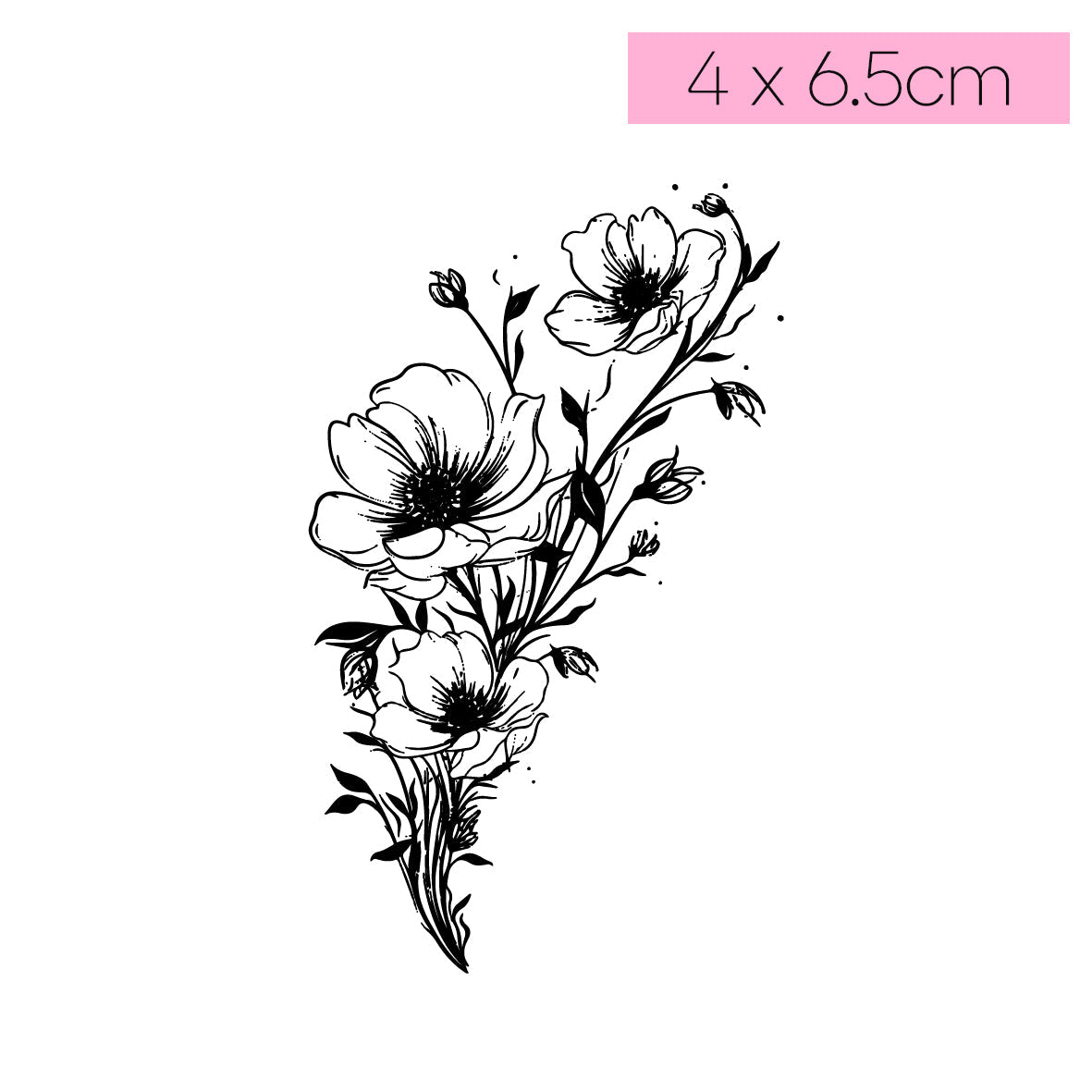 [Q31]Graceful Blooms - Tatou - Natural Two Weeks Tattoo