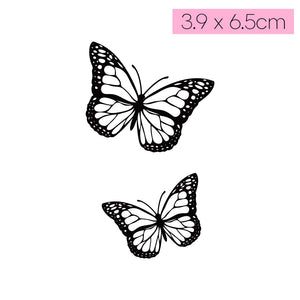 [Q34]Twin Butterflies - Tatou - Natural Two Weeks Tattoo