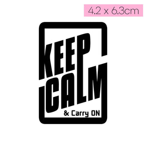 [Q42]Keep Calm Carry On - Tatou - Natural Two Weeks Tattoo