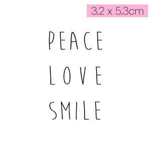 [Q44]Peace and Smile - Tatou - Natural Two Weeks Tattoo