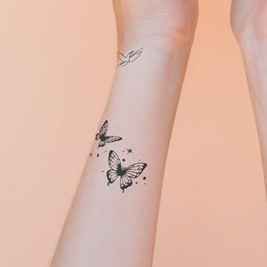 [Q46]Stardust Butterflies - Tatou - Natural Two Weeks Tattoo