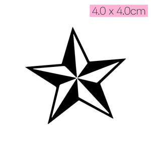 [S16]Nautical Star - Tatou - Natural Two Weeks Tattoo