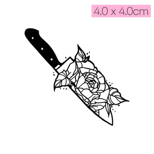 [S25]Rose Knife - Tatou - Natural Two Weeks Tattoo