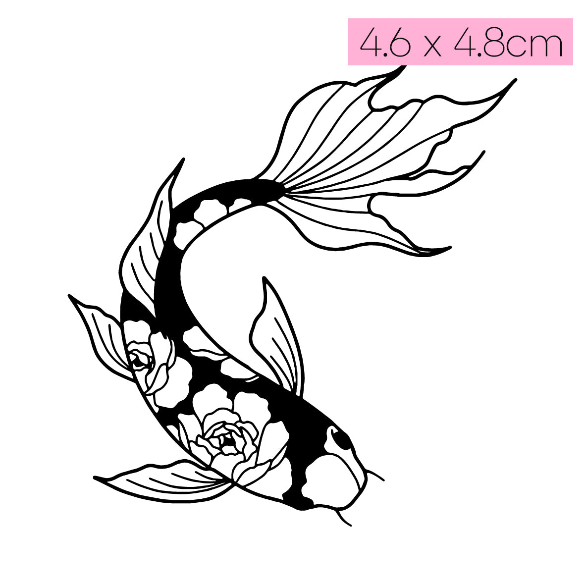 [S53]Flower Carp - Tatou - Natural Two Weeks Tattoo