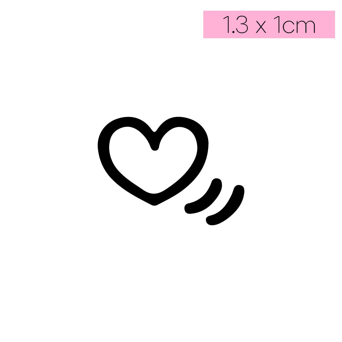 [T27]Floating Heart - Tatou - Natural Two Weeks Tattoo