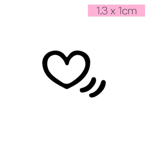 [T27]Floating Heart - Tatou - Natural Two Weeks Tattoo