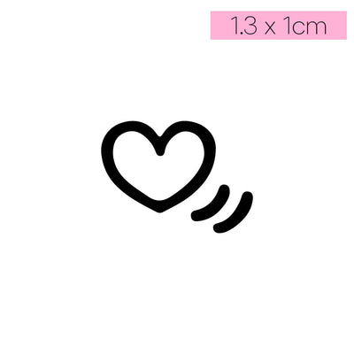 [T27]Floating Heart - Tatou - Natural Two Weeks Tattoo