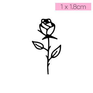 [T51]Simple Rose - Tatou - Natural Two Weeks Tattoo