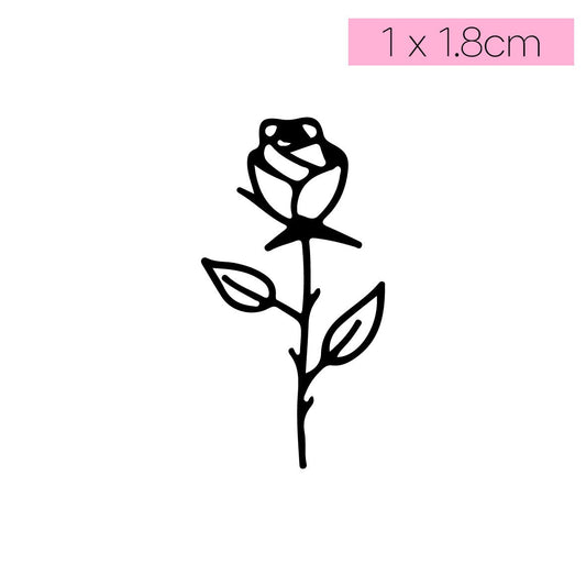 [T51]Simple Rose - Tatou - Natural Two Weeks Tattoo