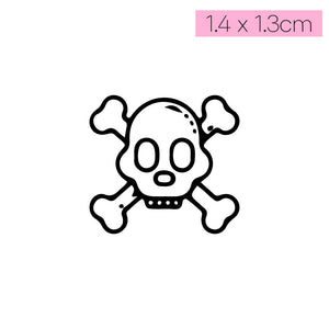 [T58]Poisonous Skull - Tatou - Natural Two Weeks Tattoo