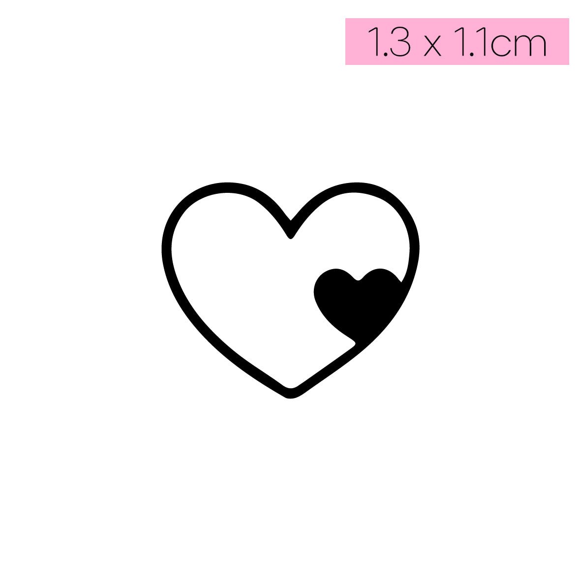 [T60]Heart and Heart - Tatou - Natural Two Weeks Tattoo