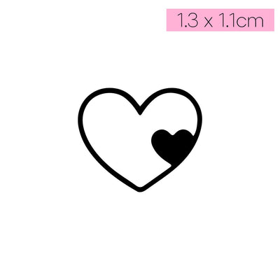 [T60]Heart and Heart - Tatou - Natural Two Weeks Tattoo