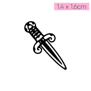 [T66]Simple Dagger - Tatou - Natural Two Weeks Tattoo